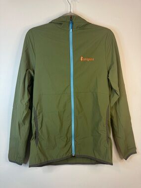 Cotopaxi Olive Green Hooded Windbreaker Jacket